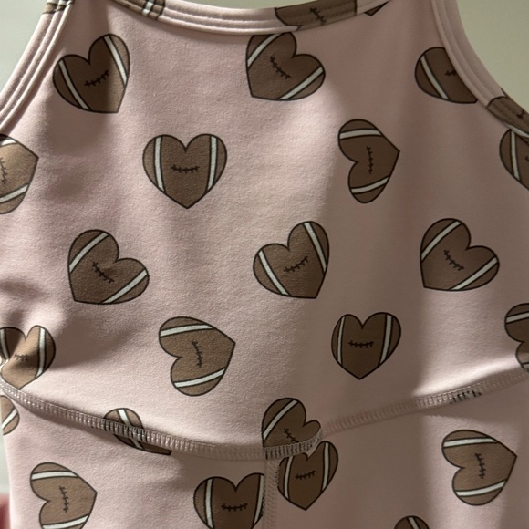 Tullabee Pink Heart Football Jumpsuit - Picture 2 of 3